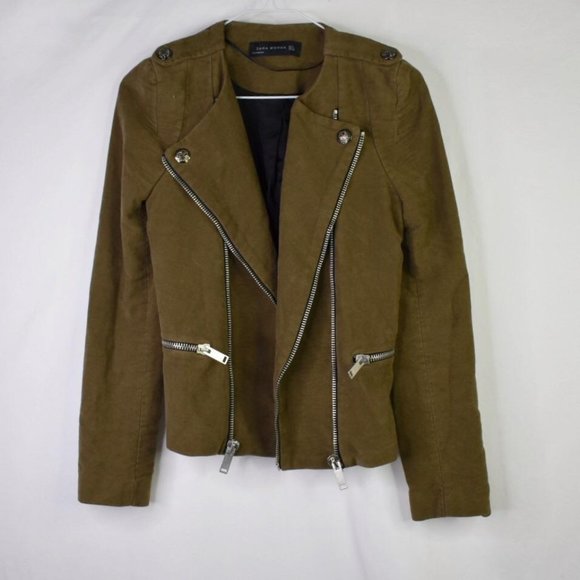 Zara Jackets & Blazers - Zara Woman Olive Long Sleeve Jacket Size M